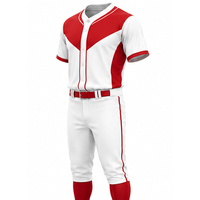 Ensemble uniforme de baseball personnalisé par sublimation, séchage rapide, maillot et pantalon pour équipe masculine, logo brodé de qualité supérieure, vêtements de sport pour hommes