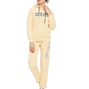 Meilleures ventes : Survêtements pour femmes personnalisables, respirants, en 2 pièces, 100 % coton, unis, pour le sport, l'entraînement et le jogging - Product Image 1