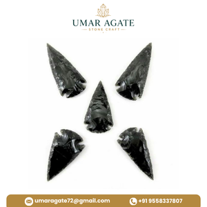 Obsidienne noire, pointe de flèche taillée à la main de 3 à 3,5 pouces, pierre naturelle, outil spirituel, cadeau - Product Image 2