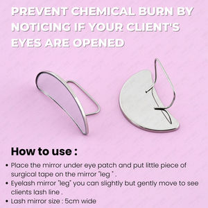 Professional Cosmetic Lash Extension Inspection Mirror <b>Lighted</b> Gold-Plated Portable Stainless Steel Beauty Accessory for Salons - Product Image 5