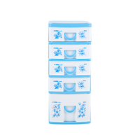 Organisateur de bureau polyvalent en plastique moderne, écologique et durable à 5 niveaux, tiroirs de rangement pour bijoux, aliments et articles de maison