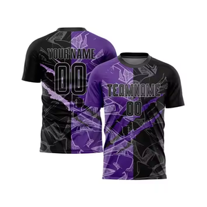 เสื้อฟุตบอลคุณภาพดีแบบไทย แห้งเร็ว สไตล์เรโทร ชุดฟุตบอล ชุดทีมฟุตบอล เสื้อฟุตบอลชาย - Product Image 2