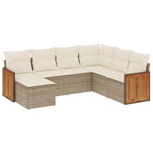 Set Divano da Giardino Beige e Bianco Crema - Product Image 2