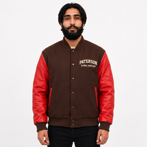 Veste universitaire personnalisée en gros pour les marques de vêtements américaines avec patch et style universitaire - Product Image 6