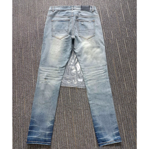 Nouveau style de jeans en denim pour hommes, tendance de marque, coupe slim vintage, pantalon en denim RII, vente en gros - Product Image 2