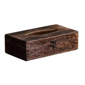 Engraved Wooden Tissue Box Holder For Homes Office & Car Use Trending Napkin Box Dispenser For <b>Aesthetic</b> Homedecor Accessory - Product Image 2