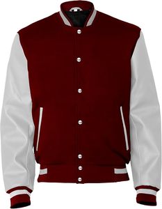 Mens Trendy Two Tone Varsity <b>Letterman</b> <b>Jacket</b> With Custom Embroidered Graphics Chenille Patches Team Branding And Fashion Detail - Product Image 1