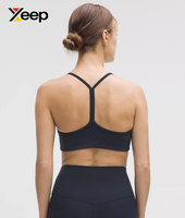 XEEP Soutien-gorge de sport pour femme de haute qualité XC-SB-153, uni, simple, respirant, bretelles réglables, coussinets amovibles, maintien élevé, séchage rapide