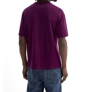 เสื้อกอล์ฟผู้ชายคุณภาพสูง ผ้าฝ้าย 100% โลโก้ด้านหน้า ผ้าแคนวาส แห้งเร็ว เป็นมิตรกับสิ่งแวดล้อม ทรงปกติ ดีไซน์เรียบง่าย แขนสั้น - Product Image 4