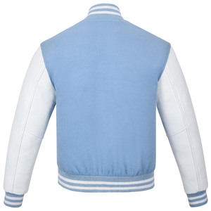 Men's Stylish Casual Letterman Varsity <b>Jacket</b> High Quality <b>Winter</b> Wear with Genuine Wool <b>Leather</b> Sleeves Stand Collar - Product Image 4