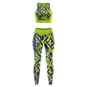 Ensembles de yoga pour femmes grandes tailles, entièrement personnalisables, avec impression par sublimation, pour la gym et l'entraînement : soutiens-gorge de yoga, leggings et pantalons - Product Image 4
