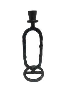 Porte-bougie en métal de luxe avec cheminée en verre, décoration élégante pour table et mariage au meilleur prix - Product Image 2