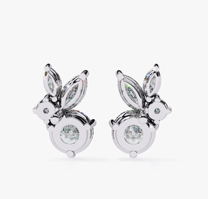 Boucles d'oreilles tendance en diamants de laboratoire VVS1 couleur E, taille coussin, pour femme, bijoux de mode, cadeau - Product Image 3