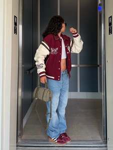 Custom Woolen Heated Varsity <b>Jacket</b> Manufacturer Embroidered Letterman <b>Jacket</b> Custom Logo <b>Baseball</b> <b>Bomber</b> <b>Jacket</b> Wholesale Men's - Product Image 4