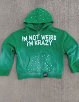 Ensemble sweat-shirt à capuche vert pour femme, streetwear 2 pièces, manches longues, en coton tricoté uni avec strass, coupe ample, printemps