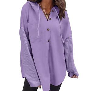 Sudadera con capucha para mujer, personalizada, 100% algodón piqué, 220 GSM, manga corta, color liso, con bordado en el pecho, proveedor informal de Bangladesh - Product Image 3
