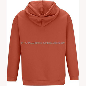 Sweat-shirts à capuche pour hommes en coton 100% imprimé, poids lourd, logo personnalisé, épaules tombantes, sans cordon, uni, motif uni - Product Image 6