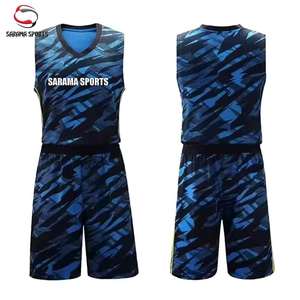 Uniforme de baloncesto personalizado a precio de mayorista, 100% poliéster, nuevo diseño impreso, ropa deportiva para hombre. - Product Image 1