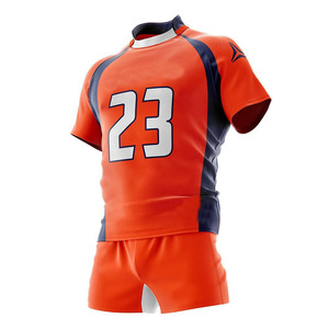 Retro Design Breathable Short Sleeve Rugby Shirt Training Rugby Uniform Kit Custom Rugby Jersey for Men - Product Image 1