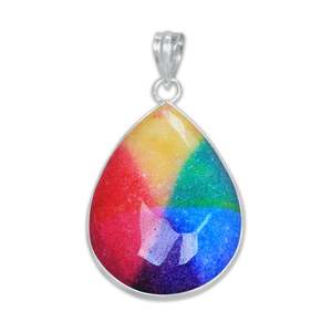 พลอยควอตซ์สีรุ้ง เงินแท้ รูปทรงหลากหลาย คุณภาพสูง หินหลากสี เครื่องประดับสวยงาม ทันสมัย ของขวัญคริสเตียน ขายส่ง - Product Image 4