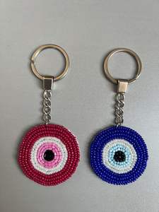 Porte-clés perlé d'été en verre, fait main, en forme de pastèque, citron, avocat, breloque de sac, pendentif porte-clés pour boissons - Product Image 4