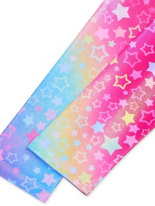 4-14 Enfants Filles 2 Pcs Gymnastics Outfits <span class=keywords><strong>Stars</strong></span> Print Metallic Leotard With Shorts for Acrobatics Dance Examination Performance - Product Image 5