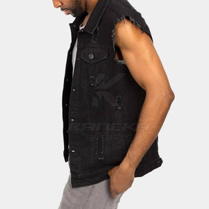 Chaleco Vaquero de Invierno para Hombre, Casual, Transpirable, Ecológico, de Alta Calidad, sin Mangas, con Cierre de Botones, 100% Algodón - Product Image 2