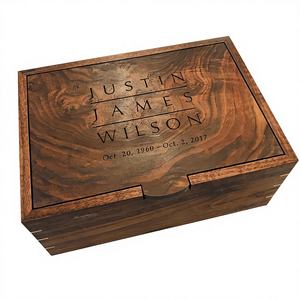 Urna Funeraria de Madera de Pino Negro, Caja Decorativa para el Hogar, para Adultos y Seres Queridos, Diseño Personalizable, Rectangular, 2 Años de Garantía, Estilo Americano - Product Image 4