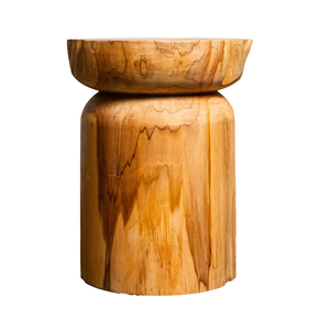 ARTERRA Luxury Handcrafted Teak Furniture Rustic Teak Natural Cylinder <b>Stool</b> Warehouse Hotel Luxury Concept - Product Image 2