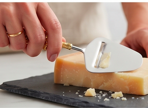 Gold Flower Handle <b>Cheese</b> <b>Knife</b> <b>Set</b> In Stainless Steel Head Elegant Durable Design Perfect For Tabletop Home And Kitchen Use - Product Image 5