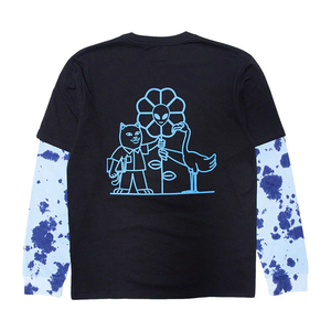 เสื้อยืดผู้ชายคอตตอนหนาน้ำหนักมาก พิมพ์ลายกราฟิก แขนยาว สไตล์วินเทจ ผ้าสองชั้น ขนาดใหญ่พิเศษ - Product Image 4