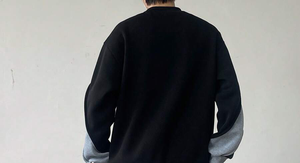 ชุดเซ็ตเสื้อฮู้ดแขนยาวสีเทา-ดำ ลายบล็อกสี ผ้าฝ้าย 100% สำหรับผู้ชาย สไตล์ลำลอง สตรีทแวร์ กางเกงจ็อกเกอร์ ชุดวอร์ม พิมพ์ลาย สำหรับฤดูหนาว - Product Image 2