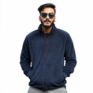 Veste polaire zippée pour homme, col montant, avec poches extérieures, en polaire épaisse - Product Image 4