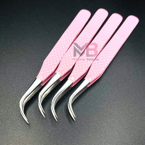 Ensemble de pinces à épiler professionnelles en acier inoxydable de haute qualité, 4 pièces, pinces à épiler précises pour extensions de cils - Product Image 4