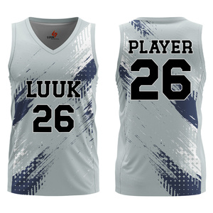 Camiseta de Baloncesto sin Mangas con Cuello en V, Talla Grande, Transpirable, que Absorbe la Humedad, con Logotipo Frontal Personalizado LUUK - Product Image 1