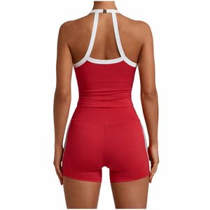 Conjunto Deportivo para Mujer, Top Corto y Pantalones Cortos, Ropa Deportiva, Diseño Sólido, Secado Rápido, Transpirable, Ligero y Cómodo, Conjunto de 2 Piezas - Product Image 2