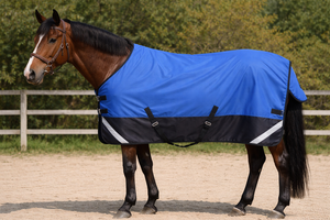 Couverture de protection pour chevaux Kiran Overseas Ko-69 Royal Blue 600D, imperméable, en textile sportif, rembourrage 220 GSM, fermeture à boucle, lavable en machine - Product Image 2