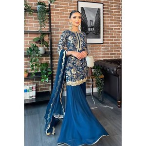 Conjunto de traje de fiesta para mujer con hilo y trabajo de secuencia - Product Image 6