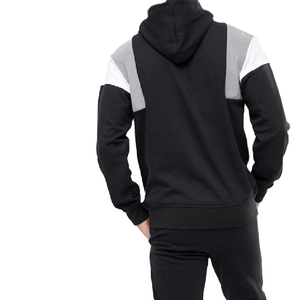 <b>Men's</b> <b>Grey</b> Black Raglan Sleeve Hooded <b>Sweatshirt</b> Casual Regular Fit 100% Polyester French Terry Pocket Design Winter Wear - Product Image 6