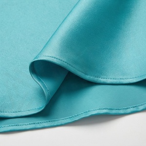 Jupe trapèze en satin pour femme, longueur mi-mollet, couleur unie avec ceinture, style élégant, toutes saisons - Product Image 6