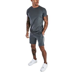 2022 de moda de verano hombres traje de manga corta T camisa pantalones cortos conjuntos de dos piezas Fitness conjunto Twinset - Product Image 5