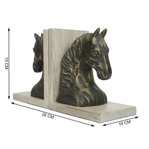 Elegant Horse Bookend Holder Decorative <b>Book</b> Support Stand for Home Office <b>Library</b> and Bookshelf Decoration - Product Image 2