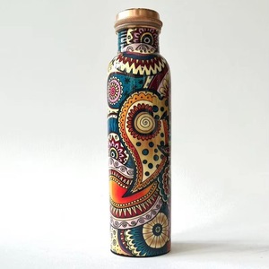 ILAHI's Copper Eco-Friendly 500ml <b>Water</b> <b>Bottle</b> Lid Classic Design Travel Outdoor Use Uttar Pradesh Model ICOMCB-13267 - Product Image 6