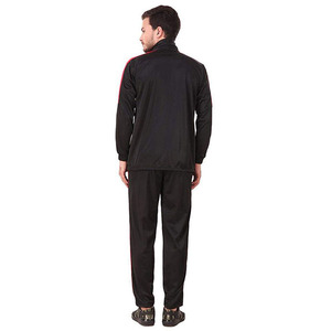 Men's Black Red Color Blocking 2 in 1 Printed Plus Size Tracksuit Full Zip Hooded Sporty Style Breathable Polyester Winter Wear - Product Image 2