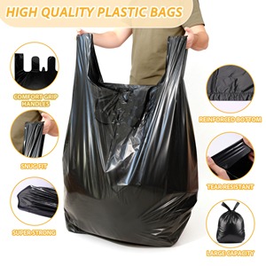 Bolsas de Basura Resistentes TH GB-031 de 55-60 Galones con Asas, Paquete de 50 Bolsas Negras para Uso Industrial en Exteriores - Product Image 3