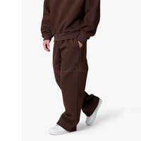Celana Olahraga Unisex 100% Katun Regular Fit Straight Leg Kancing Depan Jogger Bernapas Kasual Celana Musim Dingin Custom OEM Grosir
