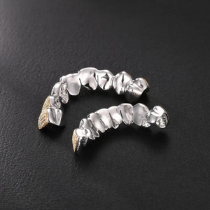 Grillz de Lujo con Moissanita, Plata de Ley 925, Capas Dentales Personalizadas para Hombres y Mujeres, Joyería Hip Hop de Moda, Regalo - Product Image 3