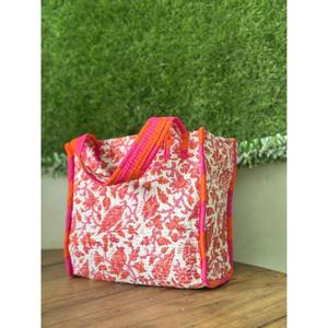 Sac fourre-tout en coton fait main, imprimé floral indien, mini sac à main vintage pour femme, petit sac de shopping, sac à main bohème - Product Image 4