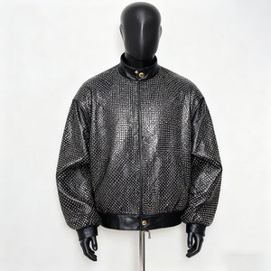 Hot Selling XS Men's Winter <b>Jacket</b> High Street Style Cow Skin <b>Canvas</b> Eco-Friendly Breathable Windproof Lightweight Front - Product Image 4