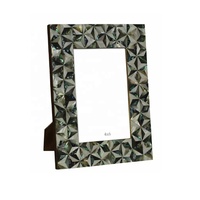 Marco de Fotos de Nácar de Alta Calidad con Diseño Intrincado, Exhibidor Decorativo, Regalo de Boda, Marco para Mapa o Imagen, Hecho en India